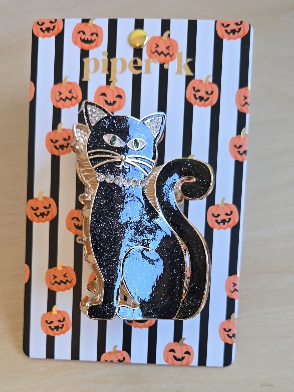 Piper K Black Cat Hair Clip NEW